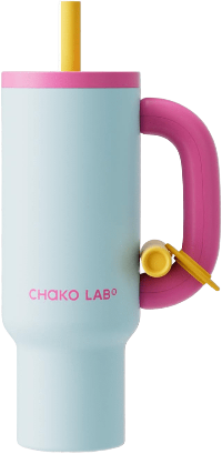 CHAKOLAB BaWang – Vaso Aislado con Asa y Popote | 33 oz Antifugas