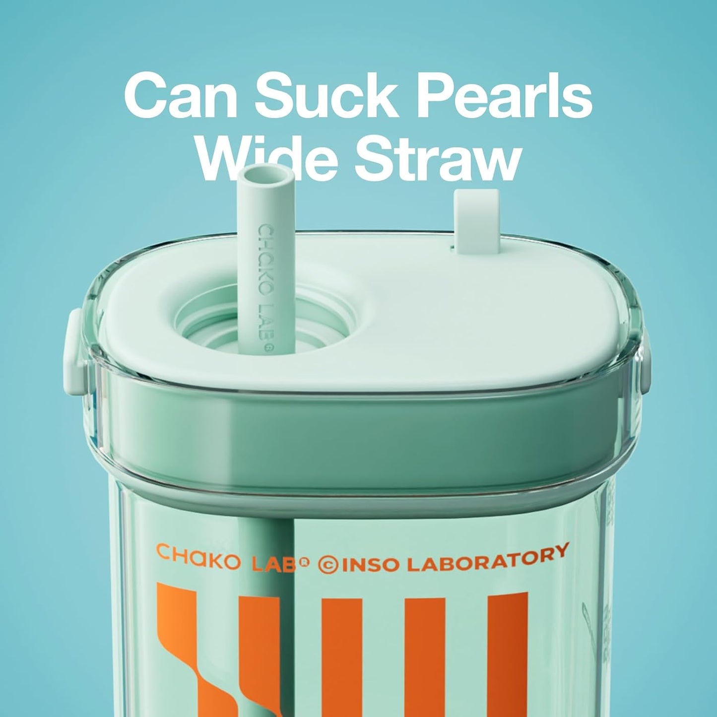 CHAKOLAB Botella Plana con Popote – 24 oz | Estilo Compacto y Antifugas