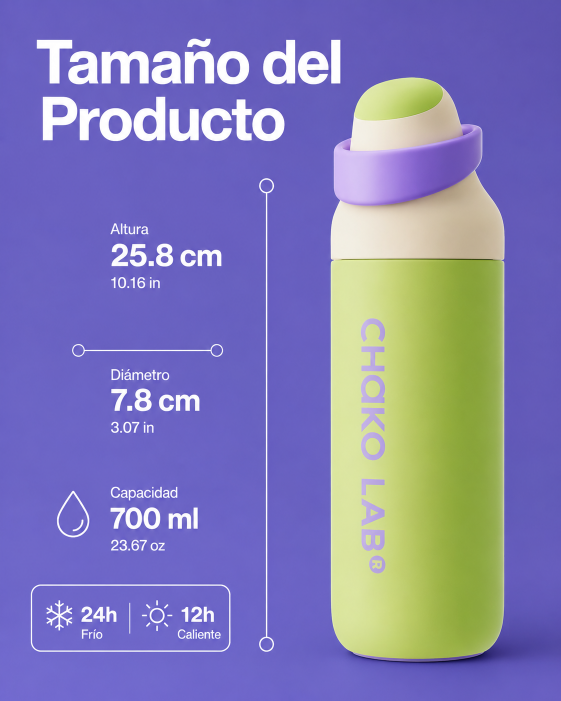 ChakoLab™ FlowBottle Pro 700 ml