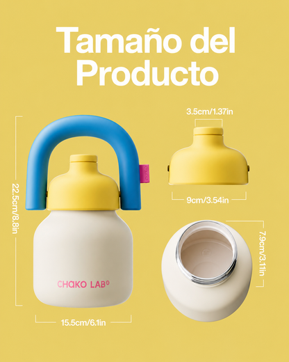 CHAKO LAB™ Botella Térmica 33 oz con Interior de Cerámica