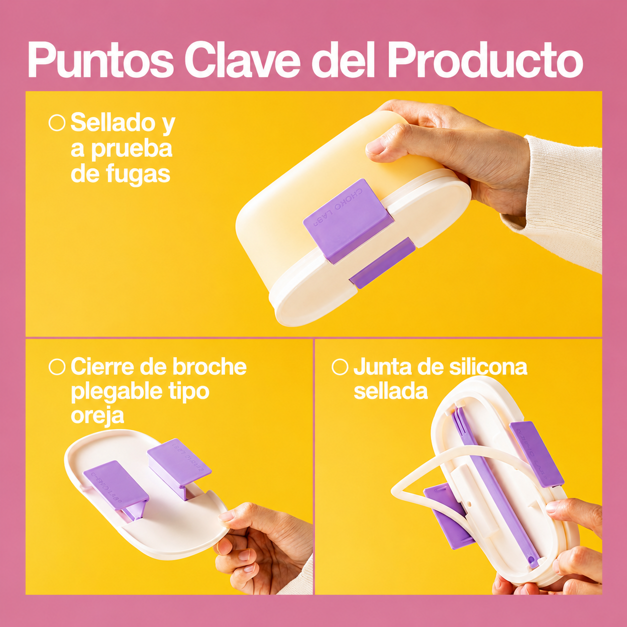 LunchBox Hermética ChakoLab™ 21 oz con Filtro y Tenedor Integrado